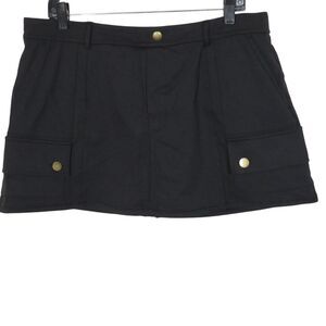 Halara Black HaloTek Air Soft Stretchy 4 Pocket Pull On Cargo Mini Skort Size XL